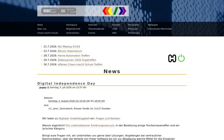 Screenshot of c3d2.de