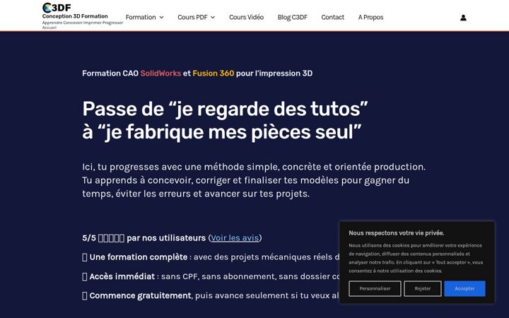 Ekrano kopija c3df.fr