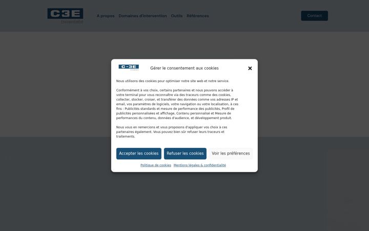 Ekrano kopija c3e-environnement.fr