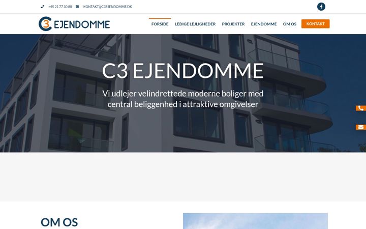 Screenshot of c3ejendomme.dk