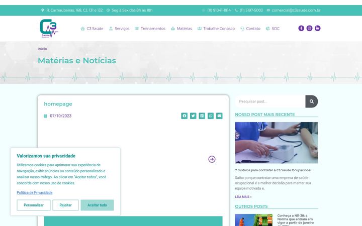 Képernyőkép: c3saude.com.br