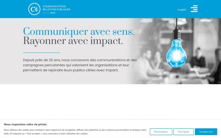 Képernyőkép: c4-communications.ca