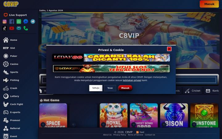 Ekrano kopija c8vip.org