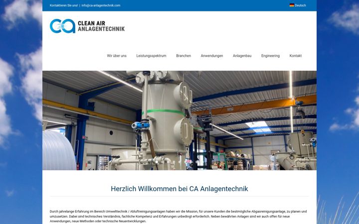 Screenshot of ca-anlagentechnik.com