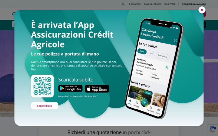 Screenshot of ca-assicurazioni.it