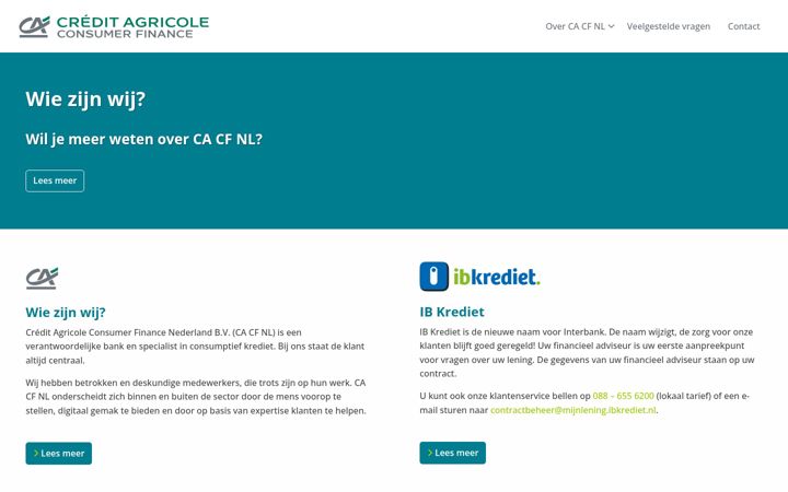 Screenshot of ca-consumerfinance.nl
