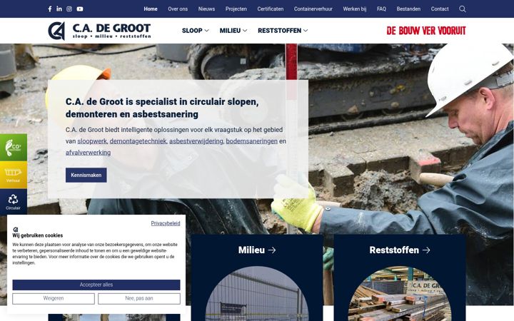 Screenshot of ca-degroot.nl