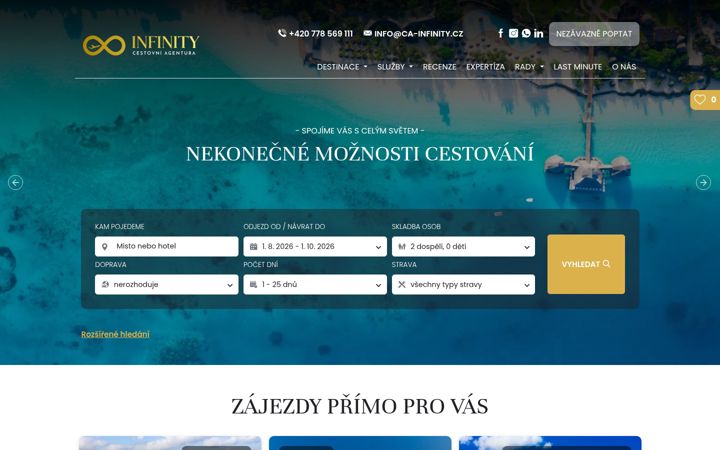 Captura de pantalla de ca-infinity.cz