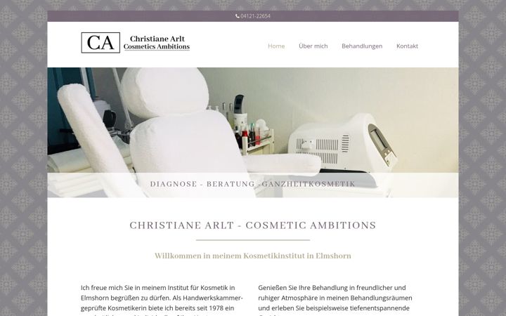 Screenshot of ca-kosmetikinstitut.de