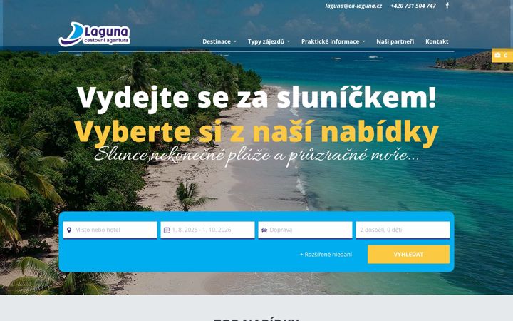 Ekraanipilt saidist ca-laguna.cz