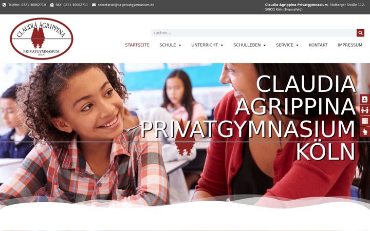Screenshot of ca-privatgymnasium.de