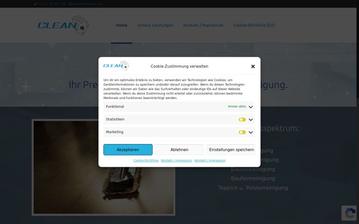 Capture d'écran de ca-reinigungsservice.de