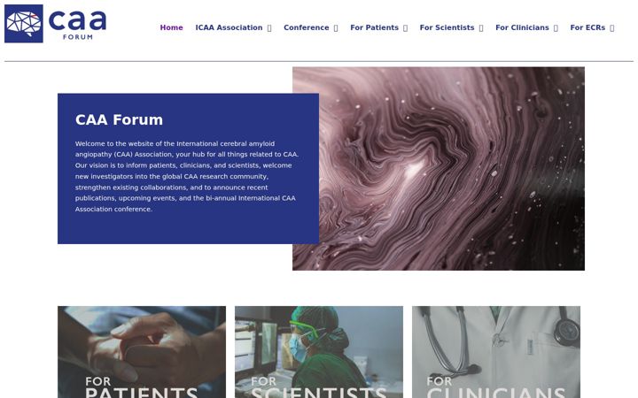 Screenshot of caadisease.org