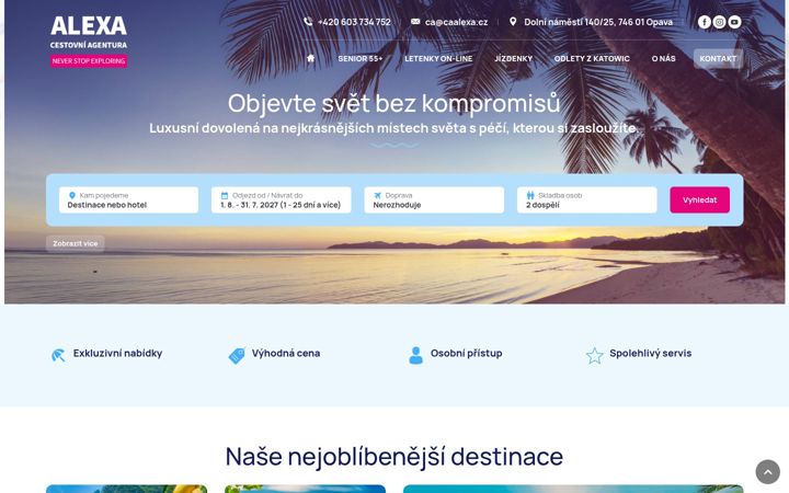 Screenshot ta' caalexa.cz