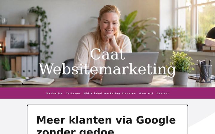 Captura de ecrã de caat-websitemarketing.nl