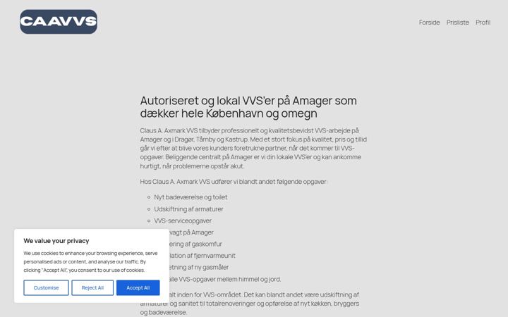 Screenshot of caavvs.dk