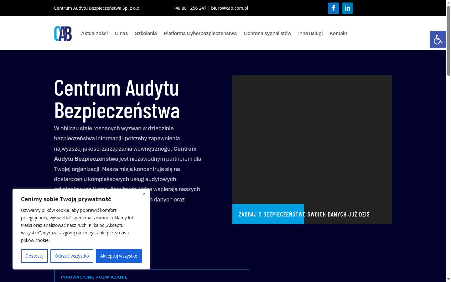 Screenshot tal-banner tal-kunsens muri qabel kwalunkwe interazzjoni