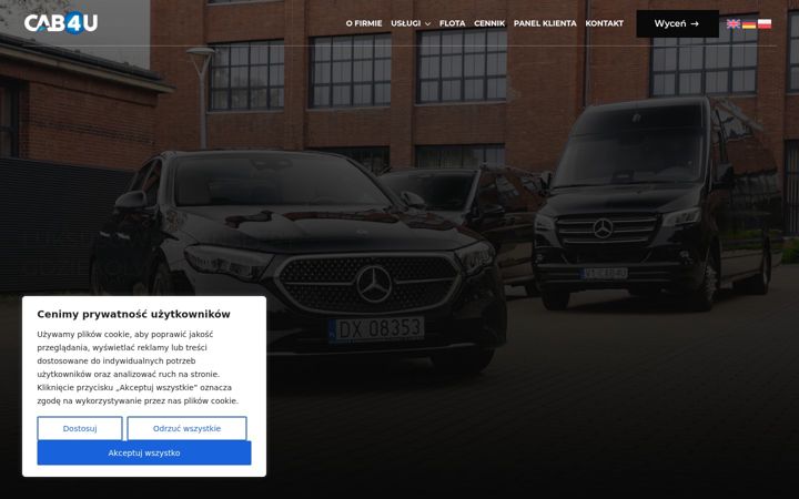 Screenshot ta' cab4u.pl