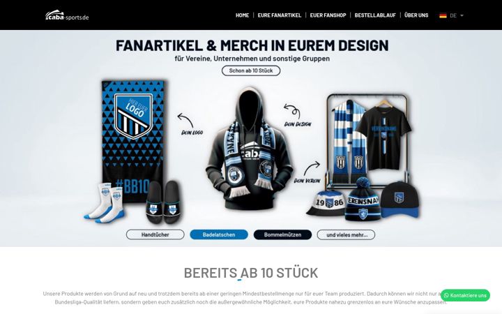 Screenshot of caba-sports.eu