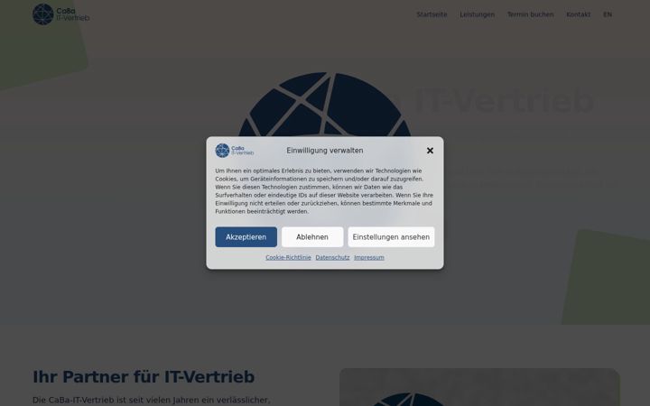 Screenshot of caba-vertrieb.de