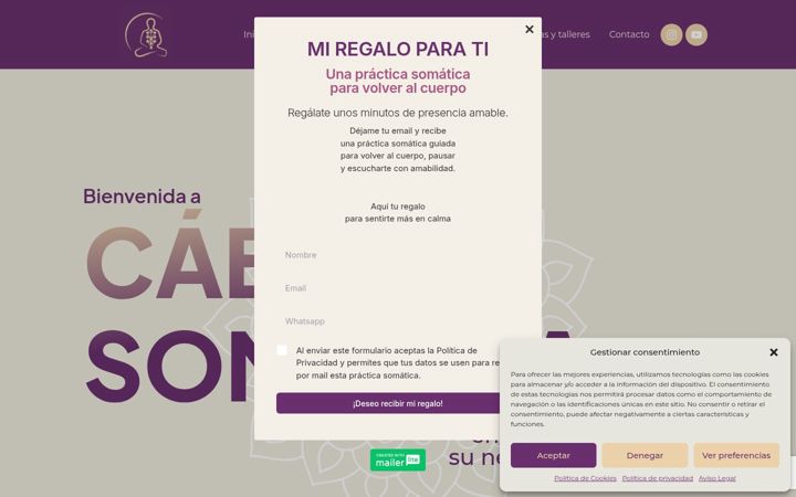 Screenshot of cabalasomatica.com