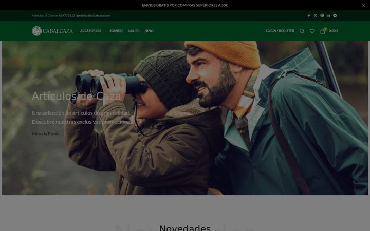 Screenshot of cabalcaza.com