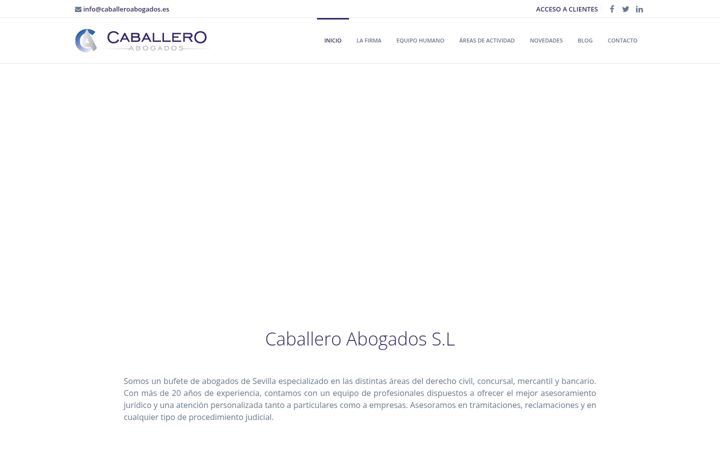 Captură de ecran a caballeroabogados.es