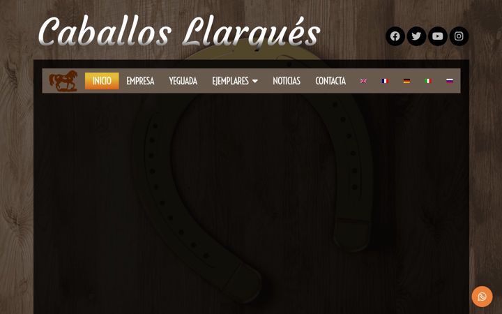 Captură de ecran a caballosllargues.es