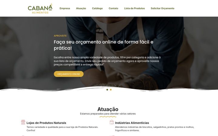 Képernyőkép: cabanaalimentos.com.br