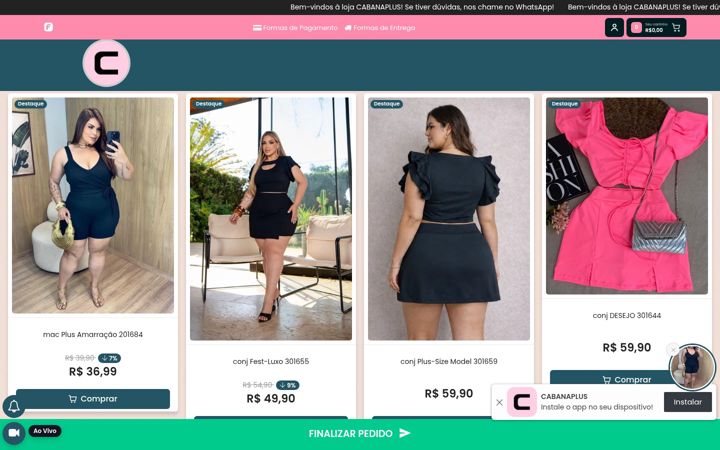 Képernyőkép: cabanaplus.com.br