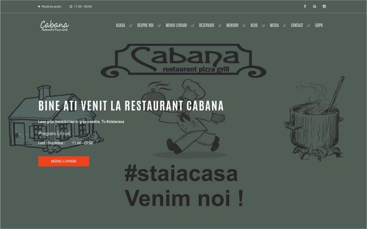 Ekrano kopija cabanarestaurant.ro