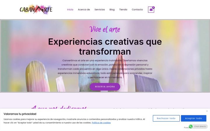 Screenshot of cabanarte.com