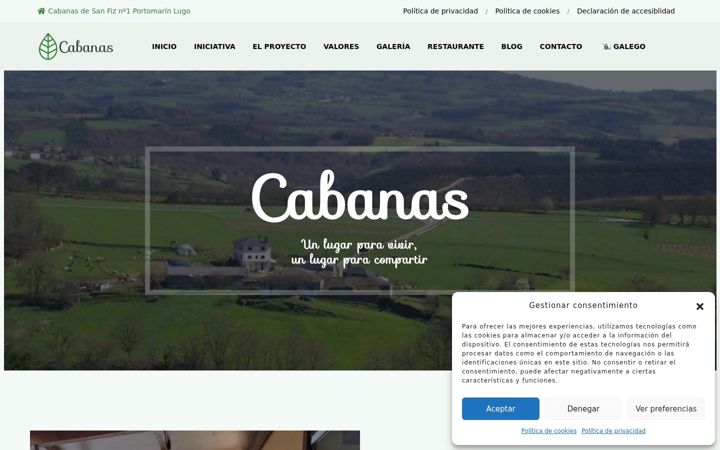 Screenshot of cabanasportomarin.com