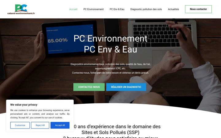 Screenshot ta' cabane-environnement.fr