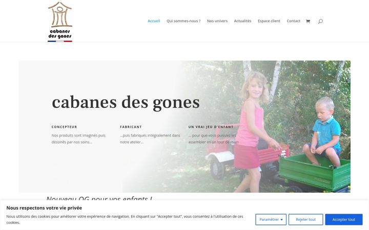 Captură de ecran a cabanes-des-gones.fr