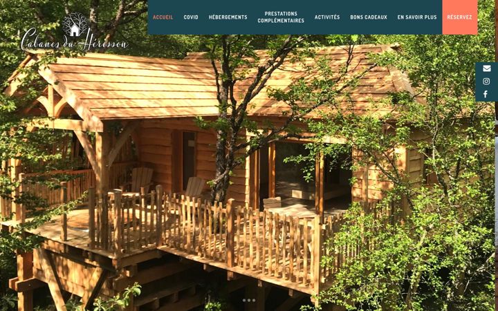 Screenshot of cabanes-du-herisson.com