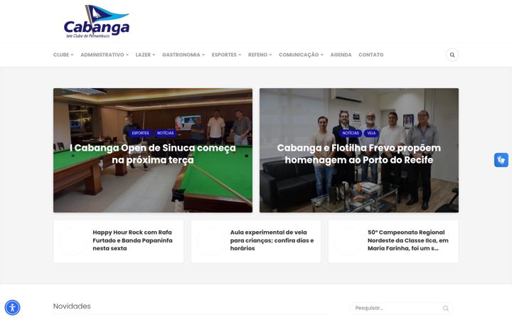 Екранна снимка на cabanga.com.br