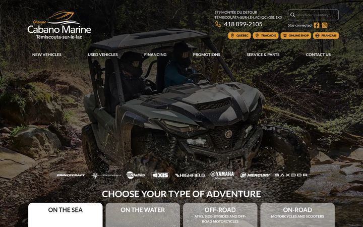 Screenshot of cabanomarinetemis.com