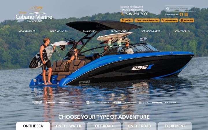Screenshot of cabanomarinetracadie.com