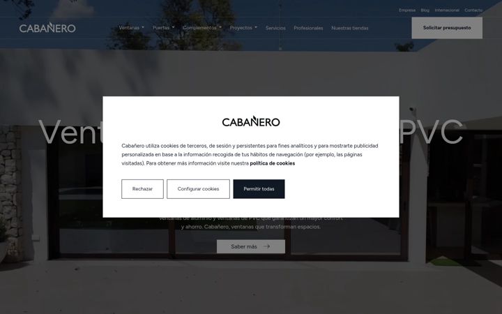 Captură de ecran a cabanyero.es