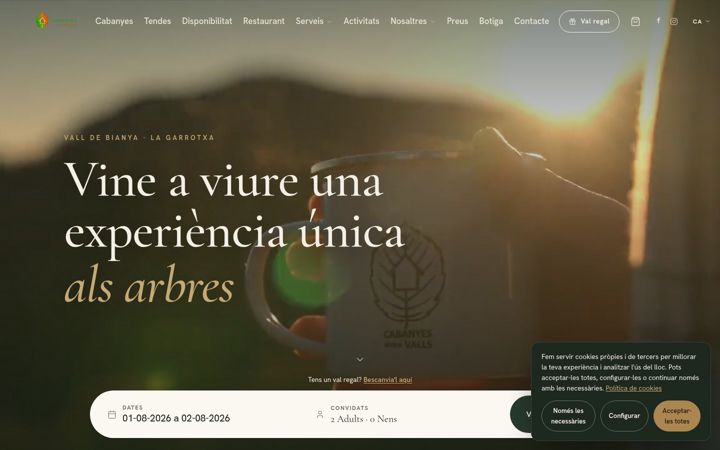 Screenshot of cabanyesentrevalls.com
