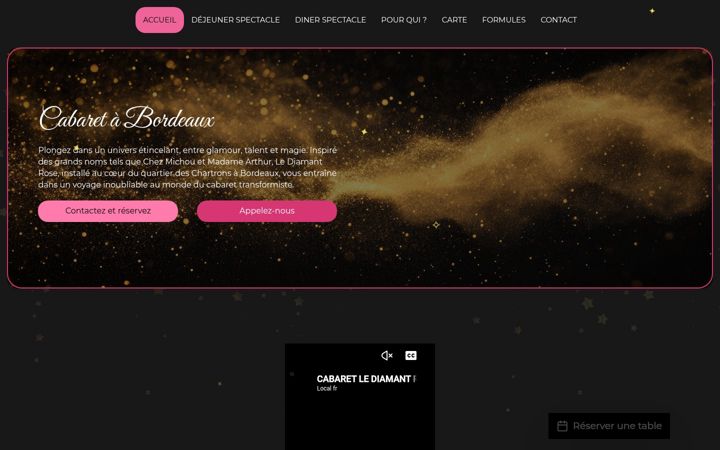 Screenshot of cabaret-lediamantrose.fr