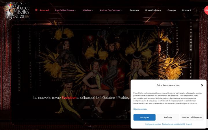 Captură de ecran a cabaretdesbellespoules.fr