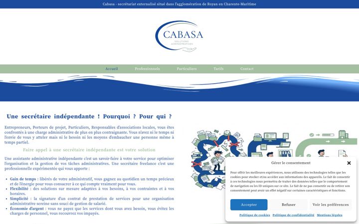 Captură de ecran a cabasa-secretariat17.fr