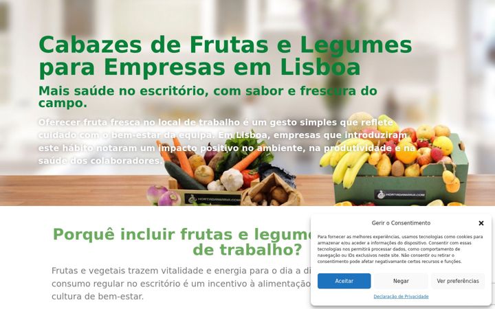Screenshot of cabazesdefrutaselegumesparaempresaslisboa.com