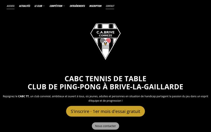Captură de ecran a cabctennisdetable.fr