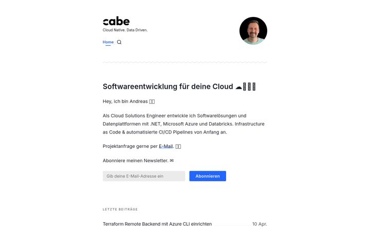 Screenshot of cabe.de