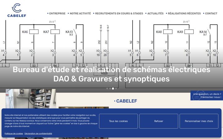 Screenshot of cabelef.fr