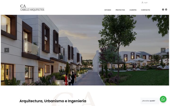 Screenshot of cabelloarq.com