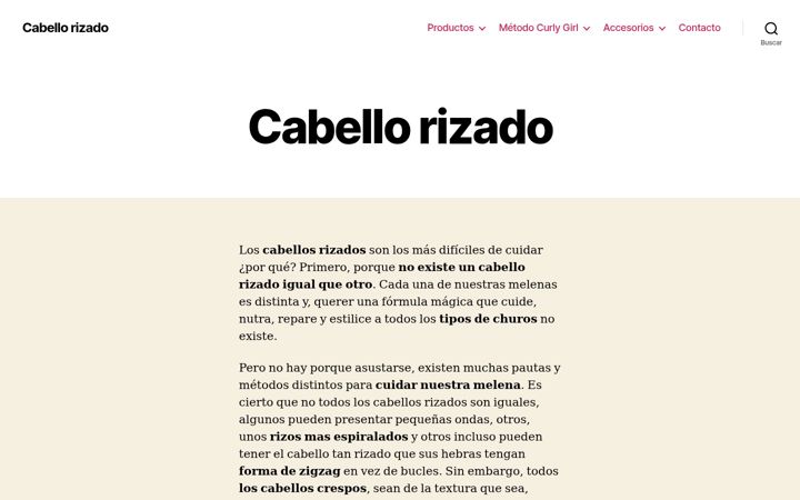 Ekrano kopija cabelloconrizos.pro